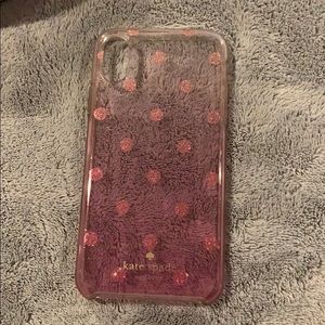 Kate spade iPhone X and Xs pink plastic case